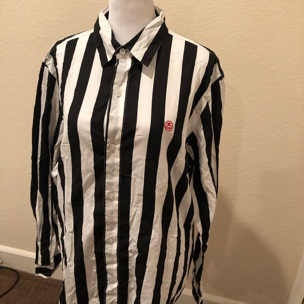 NWOT Stussy Striped Button Up